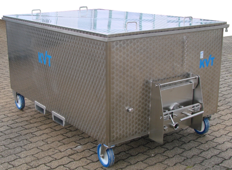 KVT Rotweinmaische Gärbehälter für kleine, hochwertige Rotweinmaischepartien KVT-GB-2000-mit-Rollen-01052small
