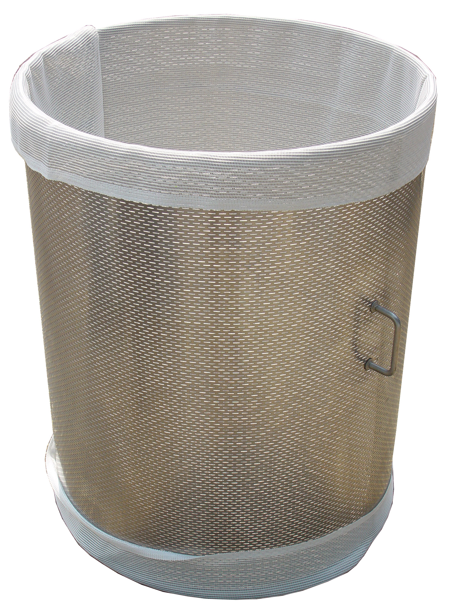 Filter cloth for MAXI-COMPACT fruit press from KVT, filter cloth put inside of the stainless steel drum KVT-CP-bedienung-filtertuch-3